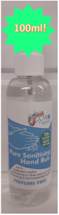 UK made hand sanitiser, 100ml volume.
